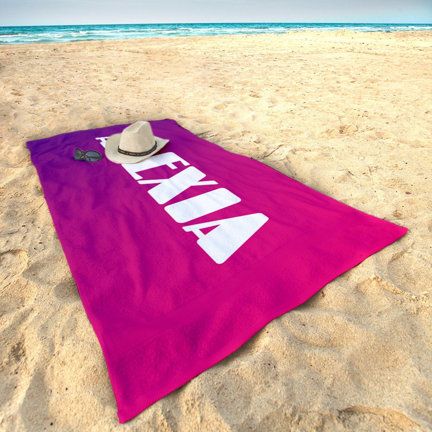 Bridesmaid Gift Bachelorette Party Gifts Custom Beach Towel with Name - Family Vacation Spring Break Summer Girls Night Out Bridal Shower