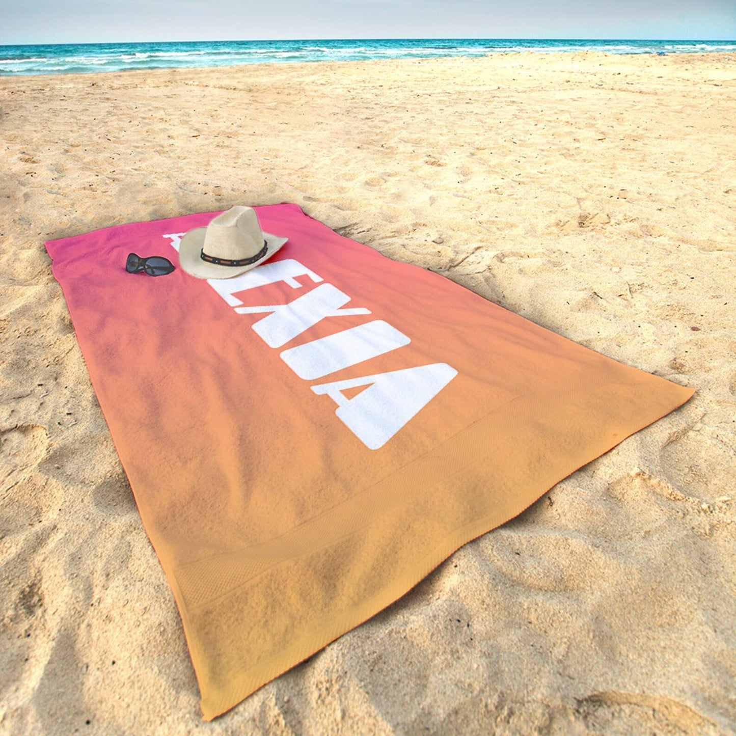 Bridesmaid Gift Bachelorette Party Gifts Custom Beach Towel with Name - Family Vacation Spring Break Summer Girls Night Out Bridal Shower