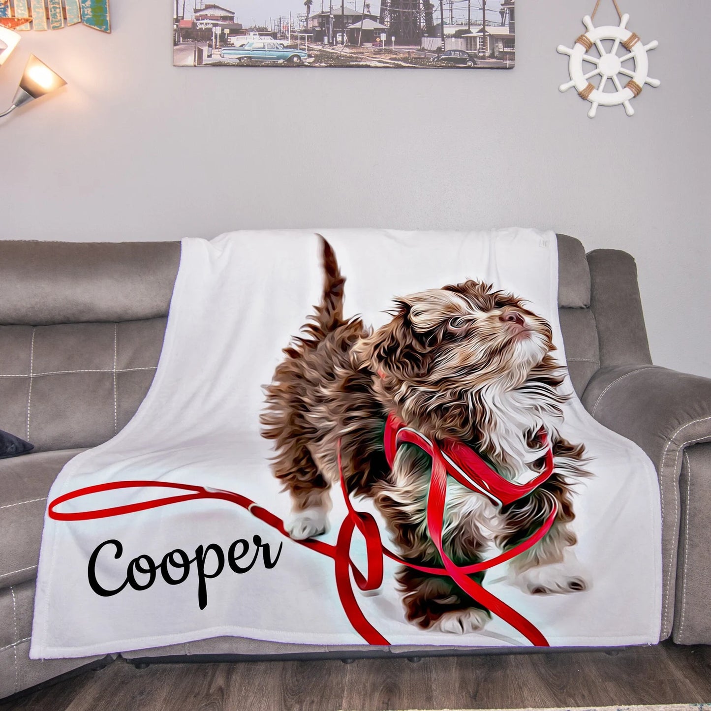 Custom Pet Photo Blanket, Custom Dog Portrait, Dogs, Cat, Bird, Pet Memorial Gift, Best Friend Gift Personalized Pet Blanket, Sherpa Fleece