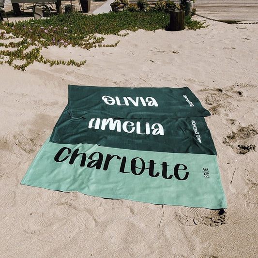 Personalized Beach Towel for Bridesmaids - Custom Name Towel for a Perfect Wedding Party Gift