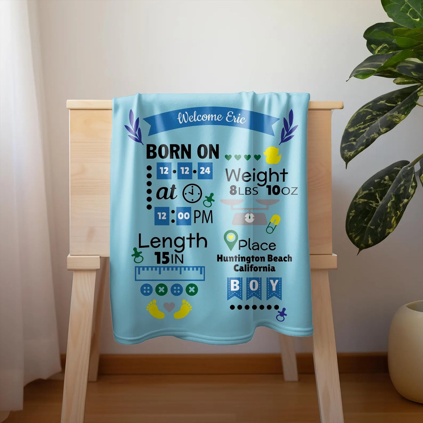 New Baby Blanket Custom Name | Swaddle Newborn coming home girl boy outfit | Baby Name Announcement, baby custom coming home, baby birth