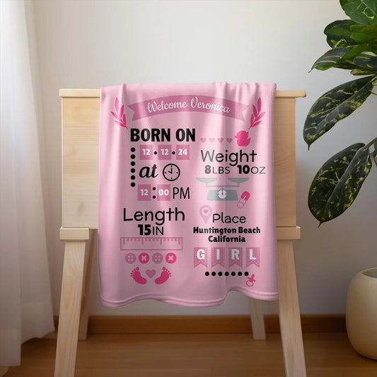 New Baby Blanket Custom Name | Swaddle Newborn coming home girl boy outfit | Baby Name Announcement, baby custom coming home, baby birth