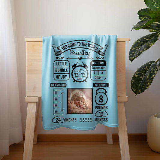 Customized Baby Blanket Personalized Name Swaddle Blanket | Newborn coming home outfit | Baby Name Announcement, baby birth