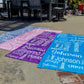 Personalized Name Collage Beach Towel - Fun and Vibrant Design Perfect for Beach Vacations - Customized with Your Family's Names